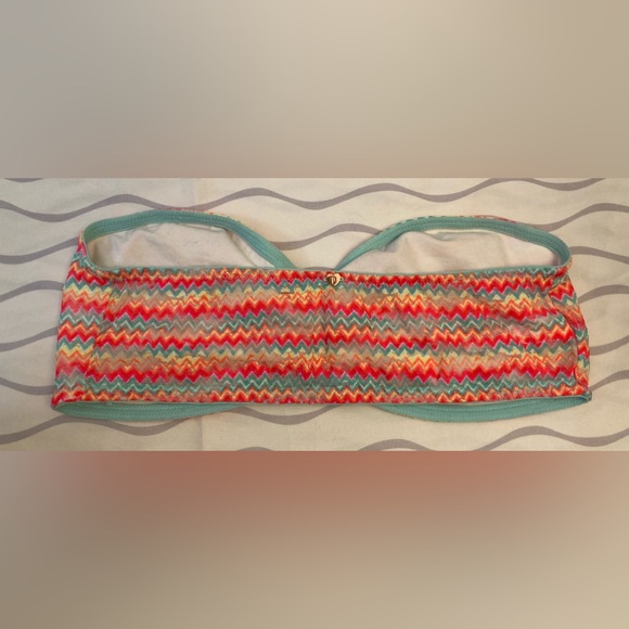 PINK Victoria’s Secret Colorful Print Style Lace Bandeau Size Medium - Picture 4 of 7